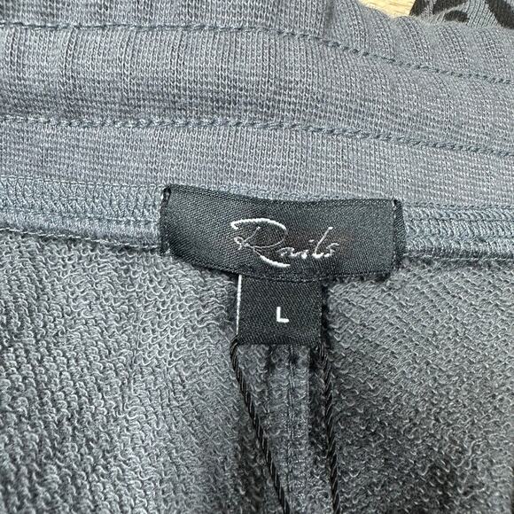 Rails NWT Kingston Animal Print Charcoal Mini Cheetah Gray Black Joggers Size L - Picture 4 of 10